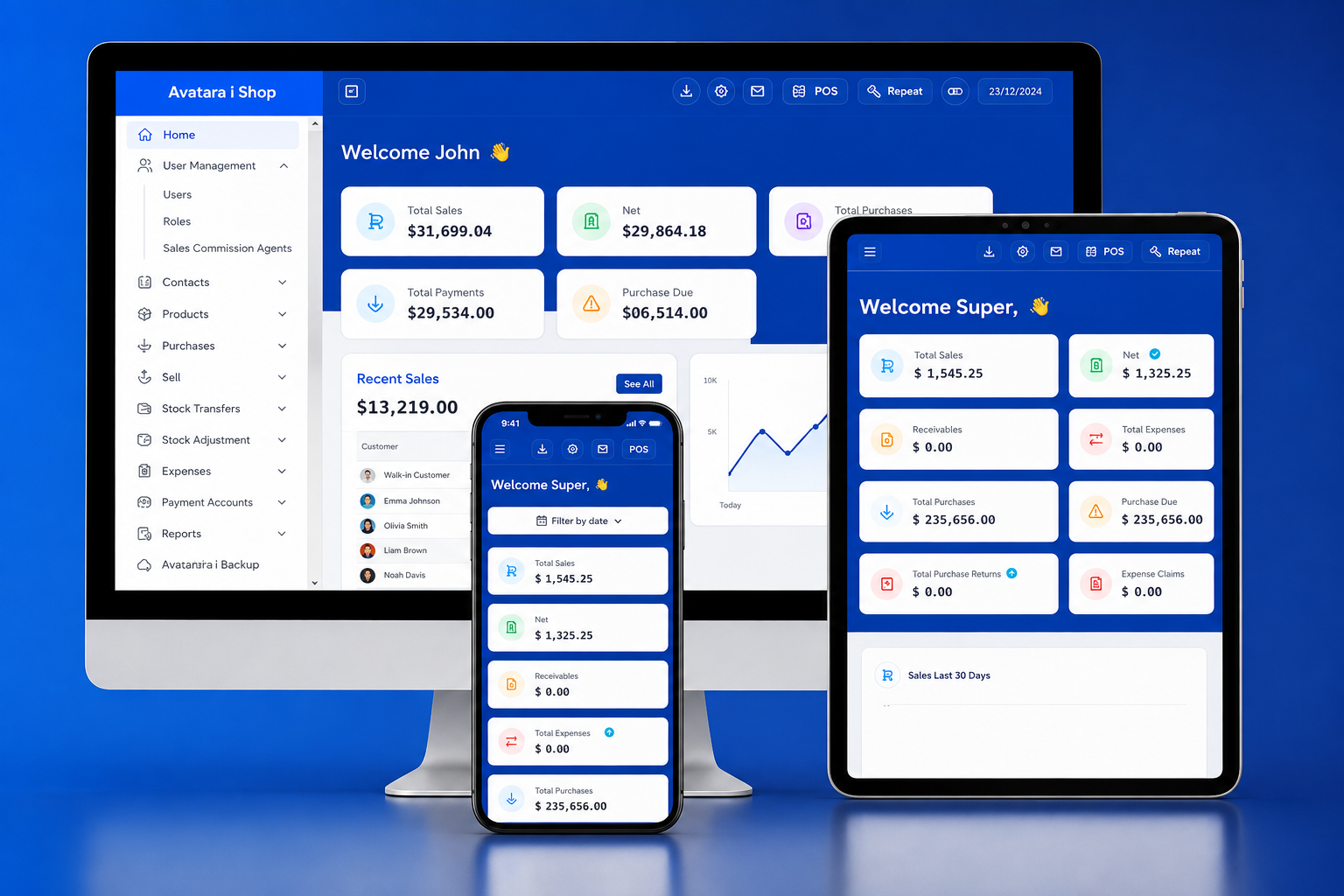 GoalMac POS business dashboard